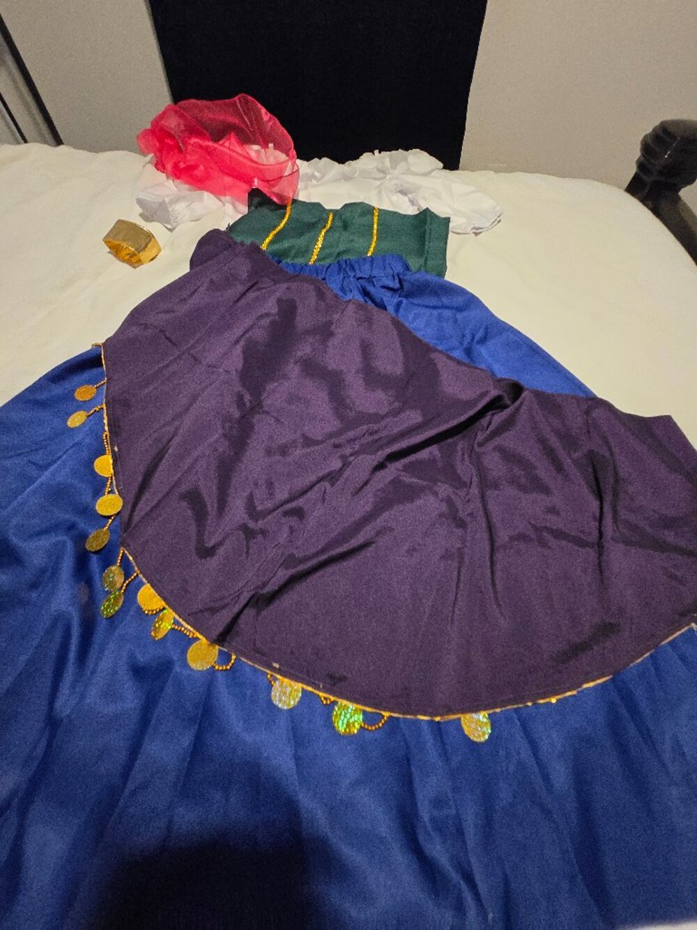 Women’s Esmeralda Inspired Arabian Princess Halloween Costume Size L New